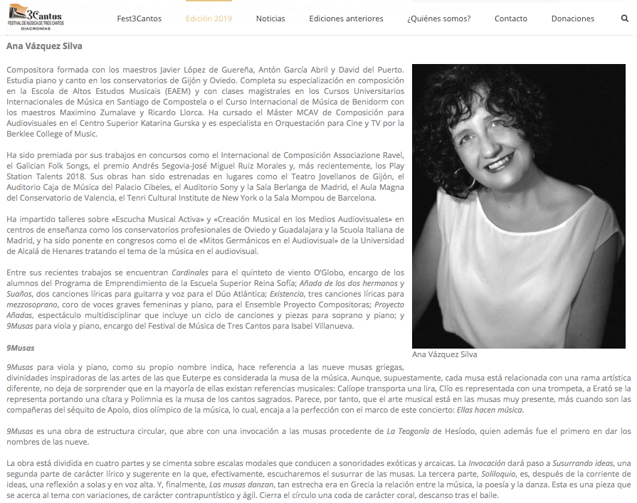 ENCARGOS TRES CANTOS 2019